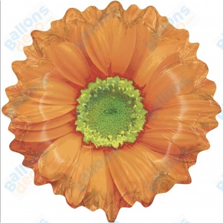 Ballon Marguerite Orange et Or Grabo, Décorations ballons pour anniversaire, fleuriste.