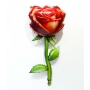 Ballon Rose Rouge Réaliste avec Feuilles , décorations Ballon Mariage, Saint Valentin.