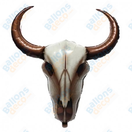 Ballon Tête de Buffle Squelette, décorations Ballons.