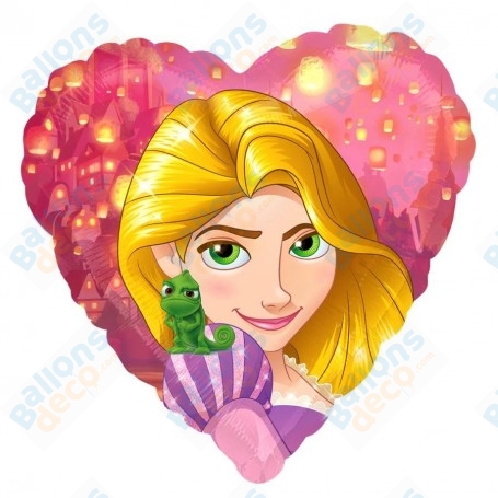 Ballon Princesse Raiponce Coeur Disney, Décorations ballons pour anniversaire.
