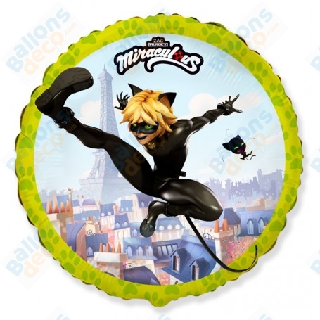 Ballon Miraculous Chat Noir Adrien Rond