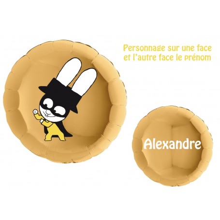 Ballon Super Ferdi de Simon SuperLapin Avec Prénom, Décorations ballons pour anniversaire.