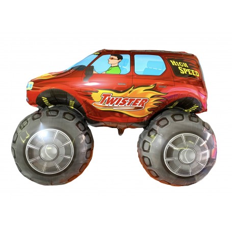 Ballon Monster Truck Rouge, Décorations ballons pour anniversaire.