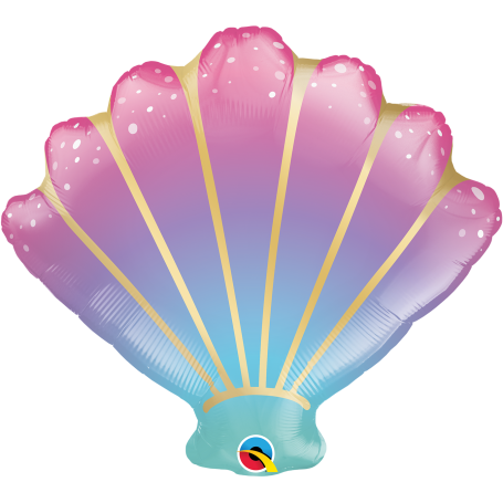 Ballon Coquillage Arc-en-ciel Qualatex, Décorations ballons pour anniversaire, décoration de la mer.