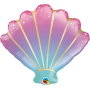 Ballon Coquillage Arc-en-ciel Qualatex, Décorations ballons pour anniversaire, décoration de la mer.