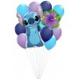 Grappe de Ballons Stitch Hibiscus Violet Disney, Décorations ballons pour anniversaire.