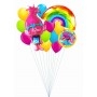 Ballons Trolls Poppy Arc-en-ciel En Grappe