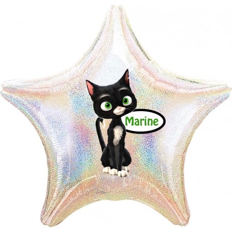 Ballon Mitaine Le Chat Noir de Volt Personnalisable 1 face Disney, Décorations ballons pour anniversaire.