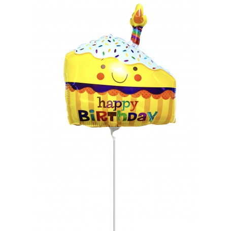 Ballon Part de Gâteau Happy Birthday Air, Décorations ballons pour anniversaire.
