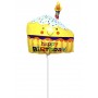 Ballon Part de Gâteau Happy Birthday Air, Décorations ballons pour anniversaire.
