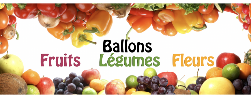 Ballons Fruits Légumes et Fleur - Décoration Magasin - Ballonsdeco.com