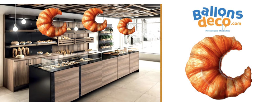 Ballons Croissants de Boulangerie - Journée du Croissant - Ballonsdeco.com